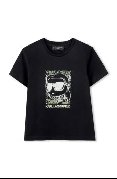 Детская хлопковая футболка Karl Lagerfeld