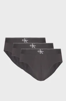 Мужские черные брифы (3 шт) HIP BRIEF Черный XL Calvin Klein LV00NB4471