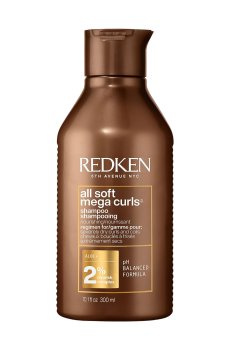 Питательный шампунь Redken All Soft Mega Curl Shampoo очень сухих вьющихся волос, 300 мл