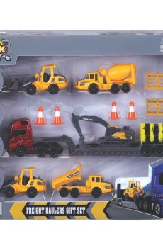 Ігровий набір Maisto Mini work machines Бордова вантажівка-тягач з із причепом (12630/4)