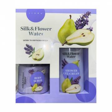 Набор косметический для тела Liora Silk & Flower Water (гель-крем для душа, 250 мл + скраб, 150 мл) Набор косметический для тела Liora Silk & Flower Water (гель-крем для душа, 250 мл + скраб, 150 мл)