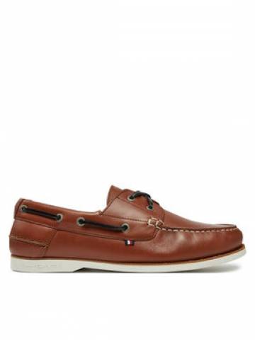 Tommy Hilfiger Туфлі Th Boat Shoe Core Lth FM0FM05569 Коричневий
