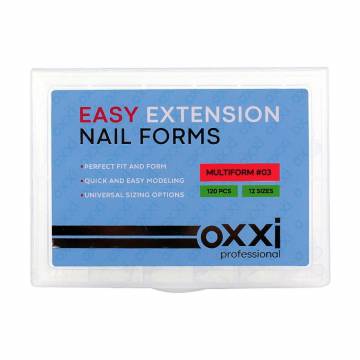 Верхние формы для наращивания ногтей Oxxi Professional Nail Forms 03 Multiform, 120 шт