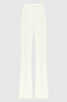 Брюки цветные айвори из шерсти и шелка