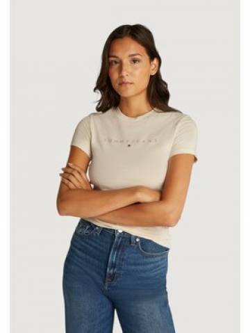 Tommy Jeans Футболка Tonal Linear DW0DW20315 Бежевий Slim Fit Tommy Jeans Футболка Tonal Linear DW0DW20315 Бежевий Slim Fit