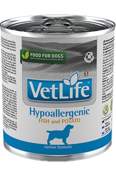 Влажный корм для собак Farmina Vet Life Hypoallergenic при пищевой аллергии, с рыбой и картофелем, 300 г