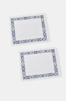 Серветки-підкладки на стіл з декоративною рамкою 2 pack - темно-синій