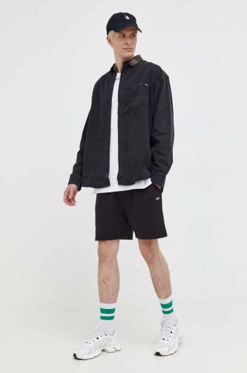 Хлопковые шорты Tommy Jeans цвет чёрный Хлопковые шорты Tommy Jeans цвет чёрный