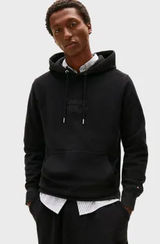 Мужское черное худи REVERSED TERRY Черный M Tommy Hilfiger MW0MW41756