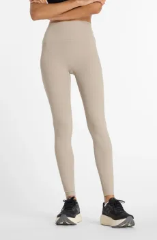 Женские бежевые тайтсы NB Ribbed High Rise Бежевый L New Balance WP53152ADS
