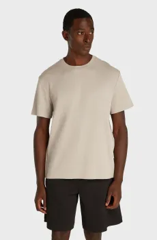Мужская бежевая футболка TEXTURED Бежевый M Calvin Klein K10K114171