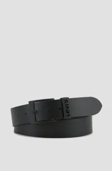 Мужской черный кожаный ремень Черный 115 Levi’s® 38016;0034