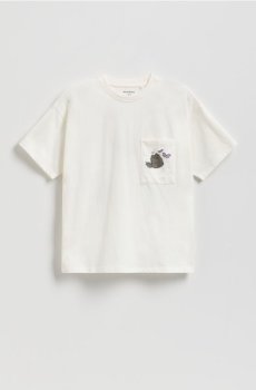 Reserved - Бавовняна футболка Pusheen - кремовий - 469FT-01X