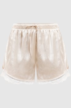 Шорты цвета айвори с кружевом