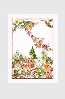 Белое кухонное полотенце MARZAPEPE из льна