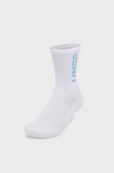 Белые носки (3 пары) UA 3-Maker Mid-Crew Белый 42-47.5 Under Armour 1373084-103