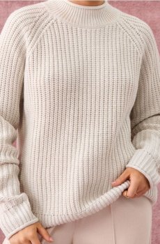 Джемпер із цупкого трикотажу - пшеничний