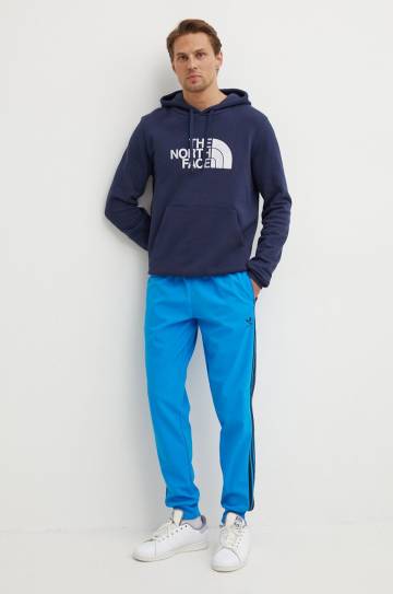 Хлопковая кофта The North Face M Drew Peak Pullover Hoodie мужская цвет синий с капюшоном с аппликацией NF00AHJY8K21 Хлопковая кофта The North Face M Drew Peak Pullover Hoodie мужская цвет синий с капюшоном с аппликацией NF00AHJY8K21