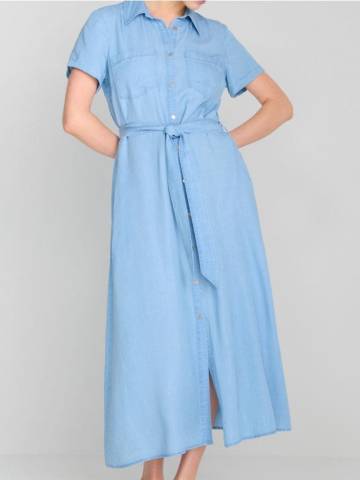 Сукня міді з ліоцеллу - light blue Сукня міді з ліоцеллу - light blue