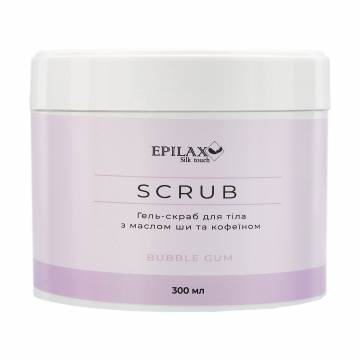 Гель-скраб для тела Epilax Silk Touch Bubble Gum Scrub с маслом ши и кофеином, 300 мл Гель-скраб для тела Epilax Silk Touch Bubble Gum Scrub с маслом ши и кофеином, 300 мл