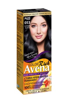 Cтойкая крем-краска для волос Acme Color Avena Rich Color 053 Черный, 133 мл