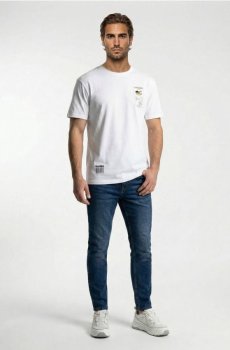 Бавовняна футболка з написом Ramen - білий