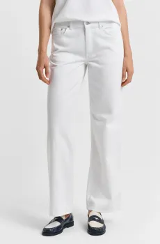 Женские белые джинсы REL STRAIGHT WHITE JEANS Белый 28 Gant 4100254