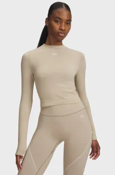 Женский бежевый лонгслив UA Vanish Seamless LS Бежевый S Under Armour 6000645-299