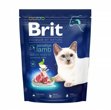 Сухой корм для кошек с чувствительным пищеварением Brit Premium by Nature с ягненком, 300 г Сухой корм для кошек с чувствительным пищеварением Brit Premium by Nature с ягненком, 300 г