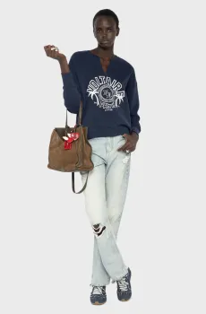 Женский темно-синий свитшот Olive Синий M ZADIG&VOLTAIRE JWSS01698_ENCRE