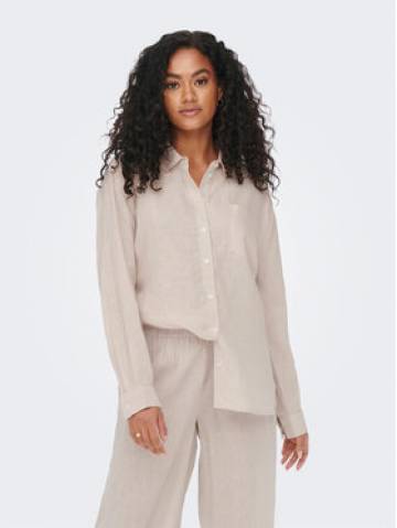 ONLY Сорочка 15259585 Бежевий Regular Fit ONLY Сорочка 15259585 Бежевий Regular Fit