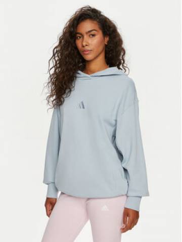 adidas Світшот ALL SZN French Terry IY6811 Блакитний Loose Fit adidas Світшот ALL SZN French Terry IY6811 Блакитний Loose Fit
