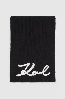 Шарф с примесью шерсти Karl Lagerfeld K/SIGNATURE