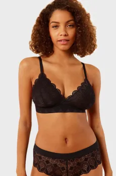 Женский черный бюстгальтер с мягкой треугольной чашкой SKY Черный 75B Etam 6530843