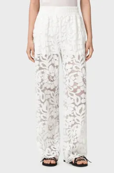 Женские белые брюки с узором AMELIE LACE Белый XS AllSaints W075TE