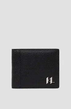 Мужской черный кожаный кошелек Черный ONESIZE Karl Lagerfeld A3M30182;999
