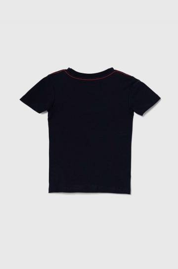 Детская хлопковая футболка Guess цвет синий с принтом N73I55 K8HM0 Детская хлопковая футболка Guess цвет синий с принтом N73I55 K8HM0