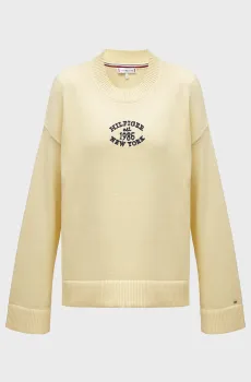 Женский желтый джемпер VARSITY GRAPHIC C-NECK SWT Желтый S Tommy Hilfiger WW0WW42163