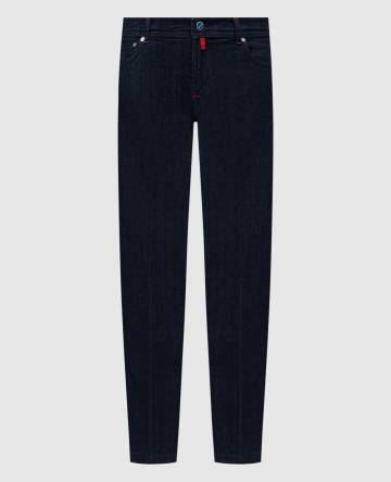 Синие джинсы с логотип патч