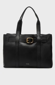 Женская черная сумка BUCKLE MEDIUM Черный ONESIZE Calvin Klein LV04F3294G