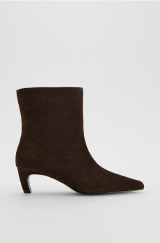 Reserved - Ботильйони на низьких підборах - темно коричневий - 200FF-89X
