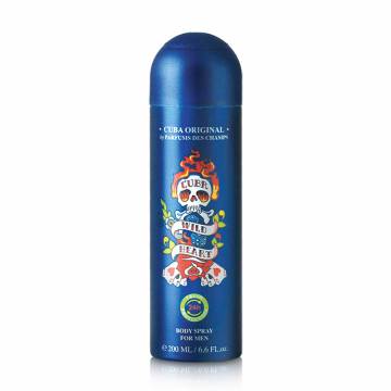 Парфюмированный дезодорант-спрей Cuba Paris Cuba Wild Heart Body Spray мужской, 200 мл Парфюмированный дезодорант-спрей Cuba Paris Cuba Wild Heart Body Spray мужской, 200 мл