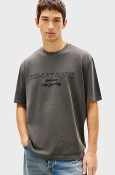 Мужская темно-серая футболка 90S NEW CLASSICS Черный XL Tommy Jeans DM0DM22545