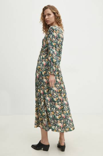 Платье Answear Lab цвет чёрный maxi расклешённая Платье Answear Lab цвет чёрный maxi расклешённая