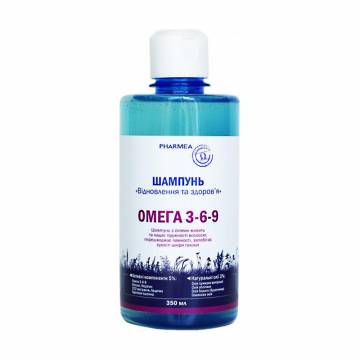 Шампунь для волос Pharmea Omega 3-6-9 Shampoo Восстановление и здоровье, 350 мл Шампунь для волос Pharmea Omega 3-6-9 Shampoo Восстановление и здоровье, 350 мл
