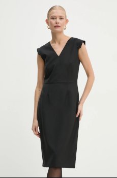 Шерстяное платье BOSS