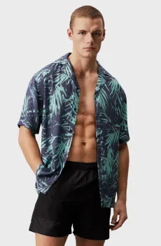 Мужская рубашка с узором Разноцветный S Calvin Klein KM0KM00962