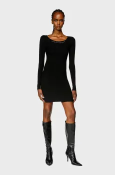 Женское черное платье D-MATIC ABITO Черный XS Diesel A12767 0BLAN