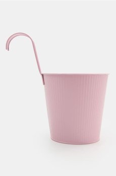 Кашпо для підвішування на перила - пастельний рожевий