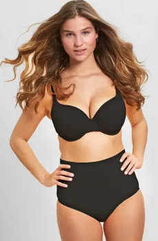 Женские черные моделирующие трусики с высокой посадкой POWER Черный XL Etam 6521069